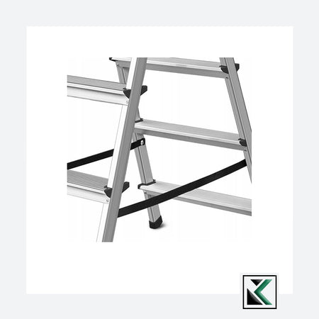 Aluminium ladder dubbelzijdig opvouwbareTrap 2x4 treden 125 Kg