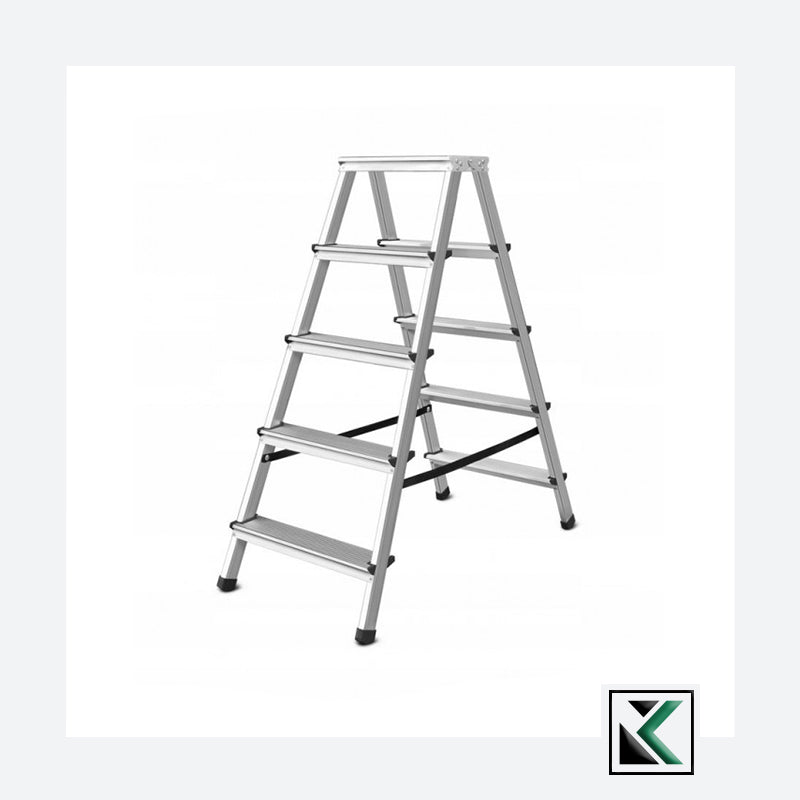 Aluminium ladder dubbelzijdig opvouwbare kruk 2x5 125 Kg