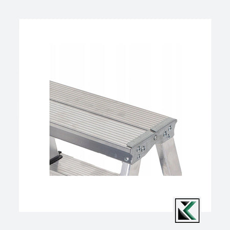 Aluminium ladder dubbelzijdig opvouwbare Trap 2x6 treden 125 Kg