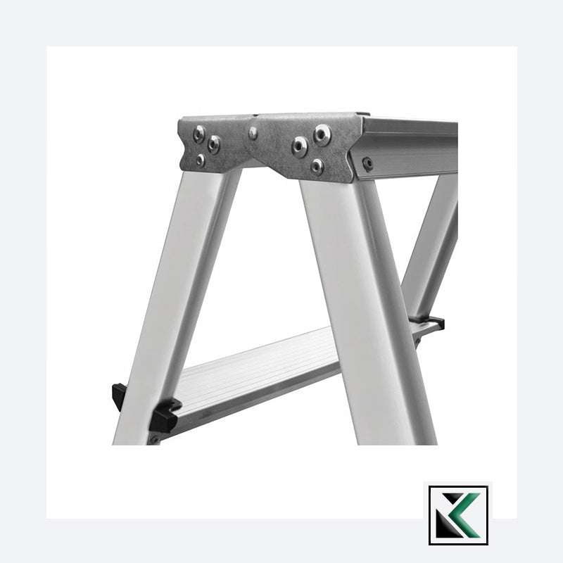 Aluminium ladder dubbelzijdig opvouwbare Trap 2x6 treden 125 Kg