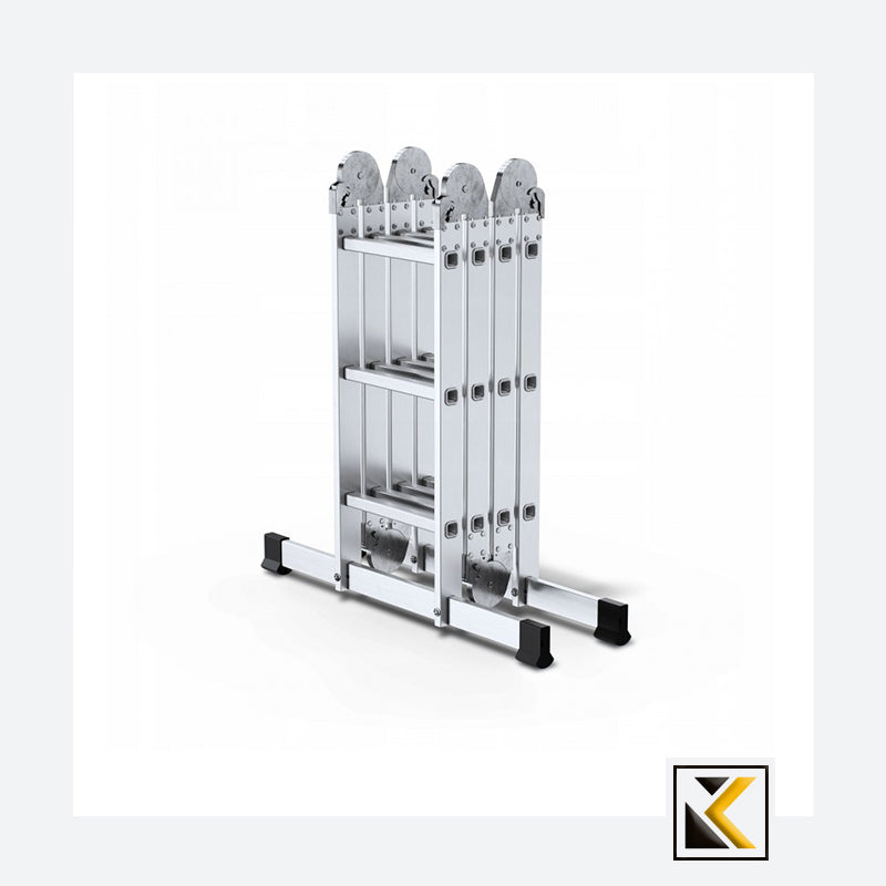 Aluminium multifunctionele knikladder 4x3 150kg