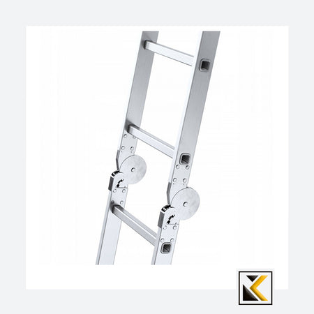 Aluminium multifunctionele knikladder 4x3 150kg