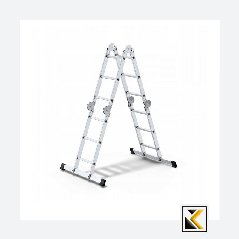 Aluminium multifunctionele knikladder 4x3 150kg