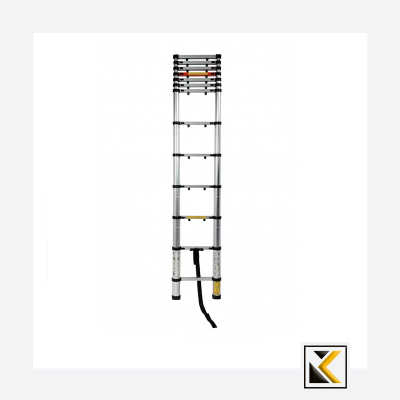 Aluminium telescopische uitschuifbare ladder 150kg 13 treden