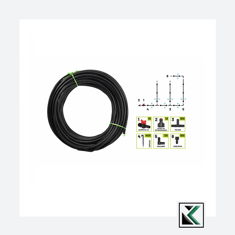 Druppelslang set 50mtr 67-dlg