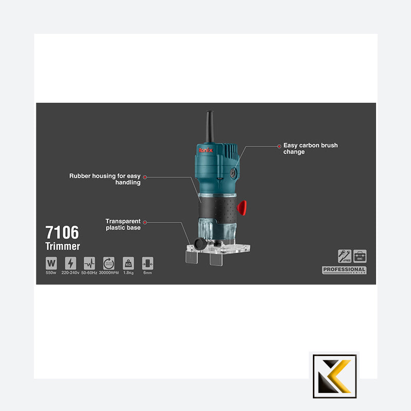 Elektrische bovenfrees 550W Ronix 7106