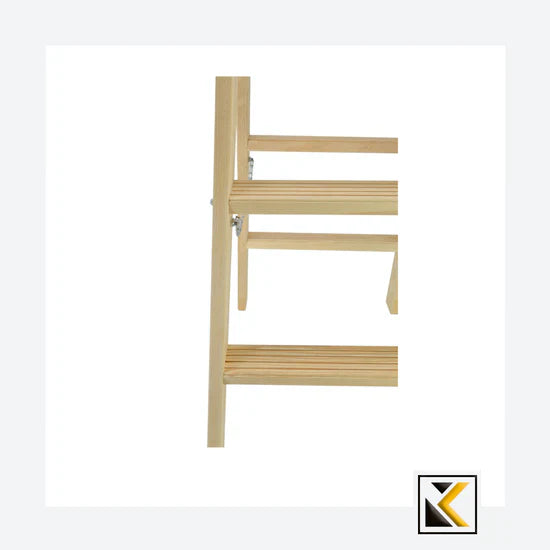 Houten vrijstaande houten ladder 2x5 treden