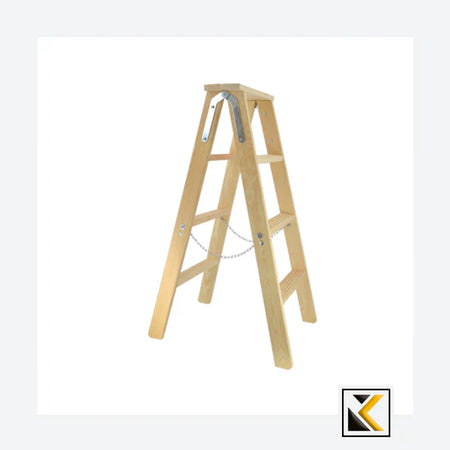 Houten vrijstaande houten ladder 2x8 treden