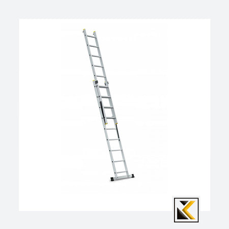 Multifunctionele aluminium ladder 2-delig 2x9 150kg