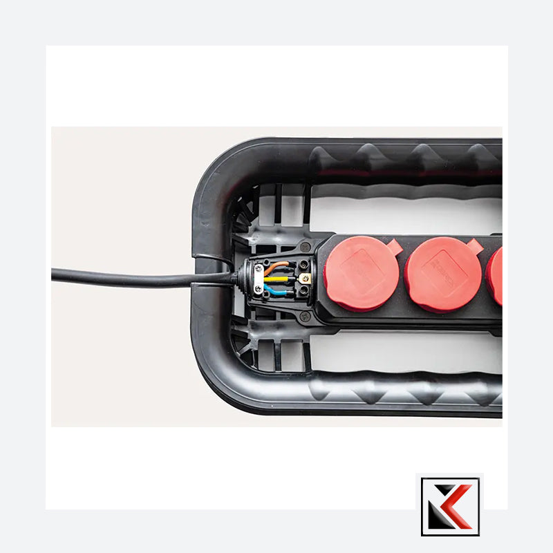 Qbrick System kabelhaspel op maat met een elektrische stripset