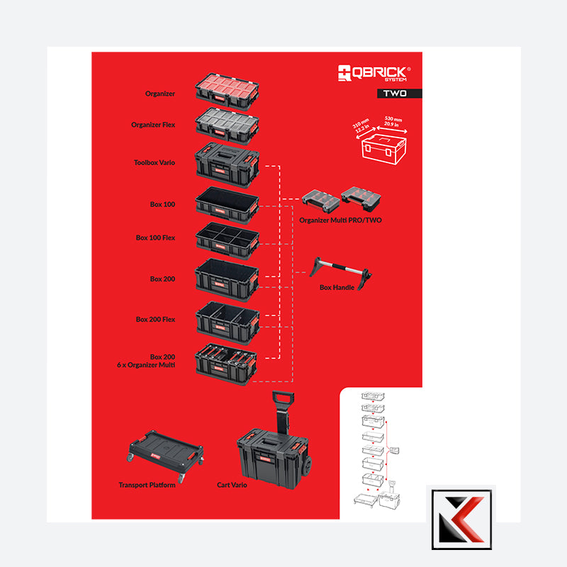 Qbrick System Two Toolbox incl. 2x Organizer multi