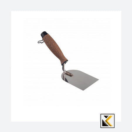 Rvs bandtroffel 120mm kurk handvat