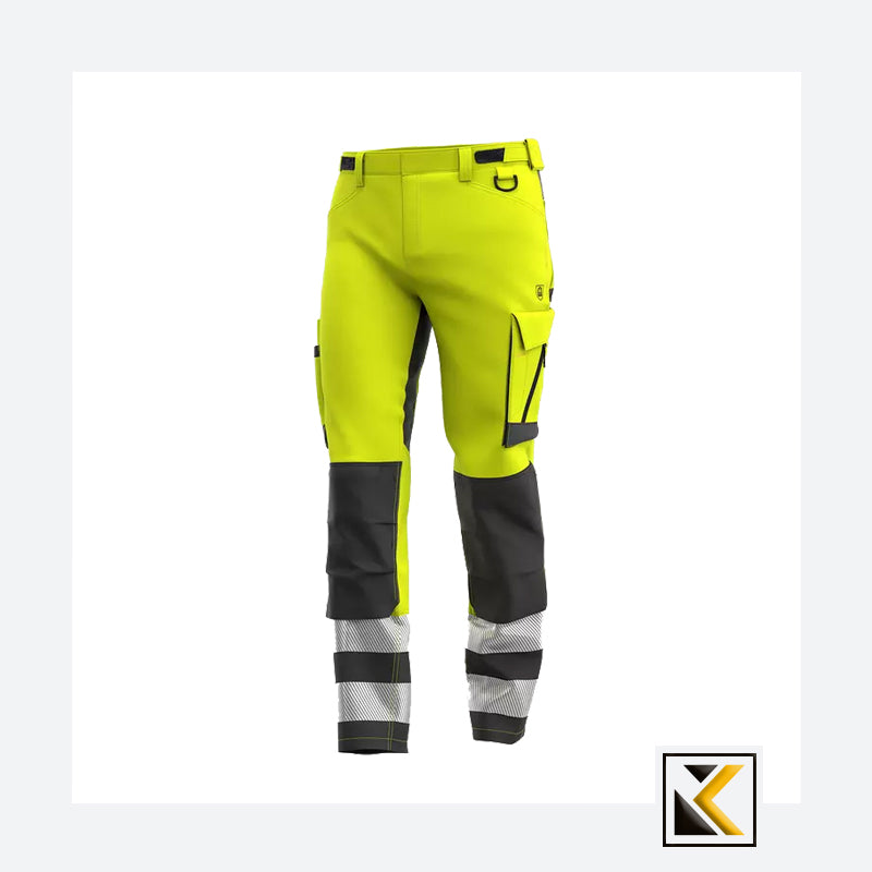 Scuti HiVis heren werkbroek Yellow/Dark Grey