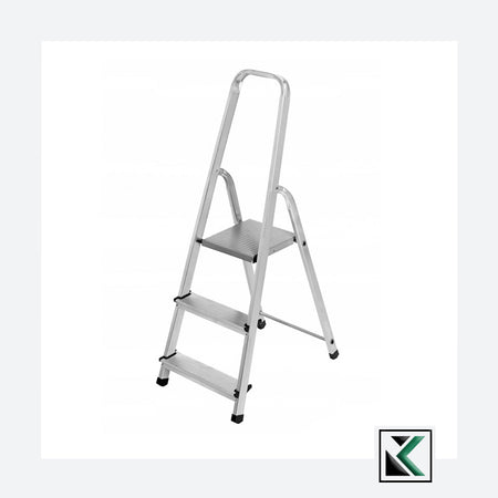 Vrijstaande aluminium ladder met platform 1x3 125 Kg