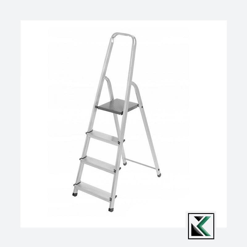 Vrijstaande aluminium ladder met platform 1x4 125 Kg