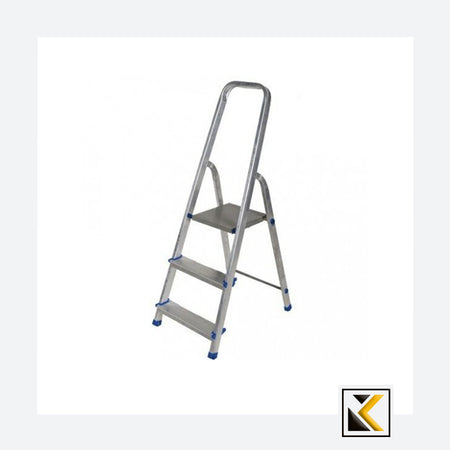 Vrijstaande aluminium ladder met 3 treden