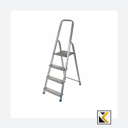 Vrijstaande aluminium ladder met 4 treden