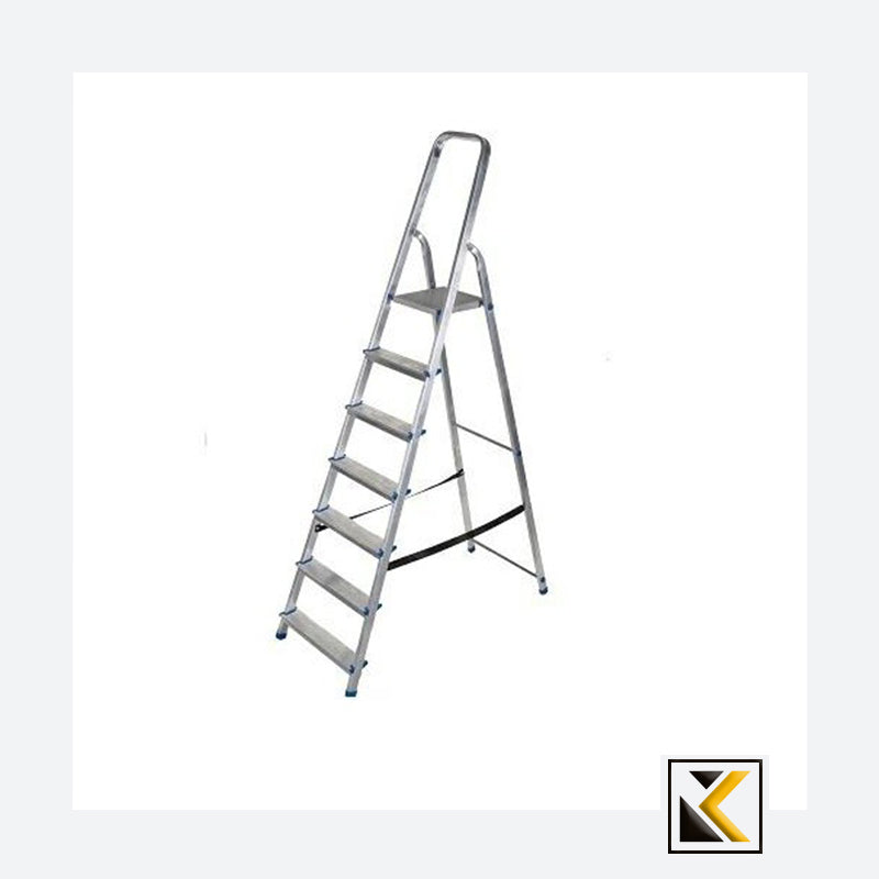 Vrijstaande aluminium ladder met 7 treden